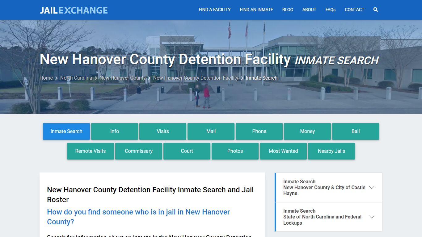Inmate Search: Roster & Mugshots - New Hanover County Detention ...